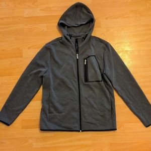Banana Republic men's hooded full zip sweater.
